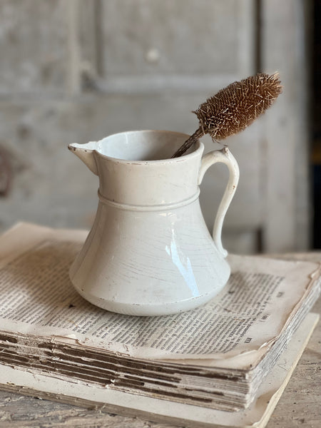 Stunning Vintage Crisp White Jug