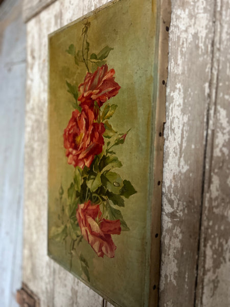 French Floral Oil on Canvas