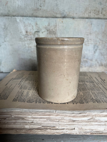 Crazed Antique Confiture Pot