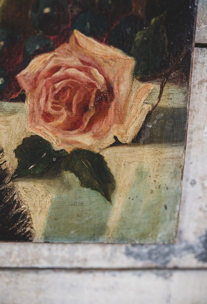 French Antique Floral on Canvas