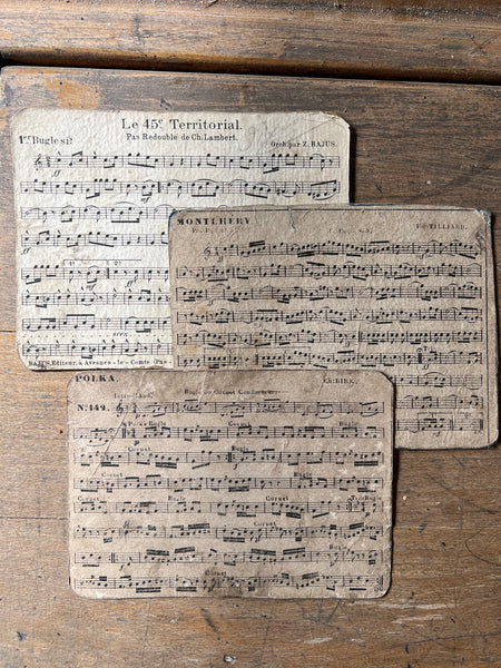 Collection of French Vintage Music Sheets