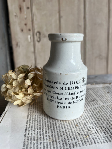 Vintage Typography Branded Mustard Jar