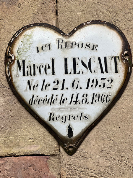Vintage French Rustic Memorial Heart