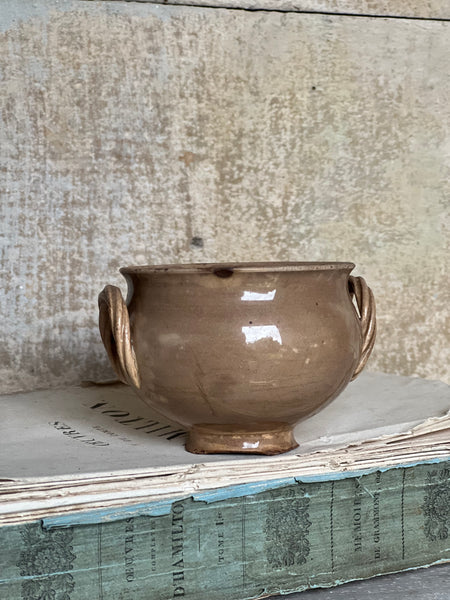 Crazed Antique Confiture Pot