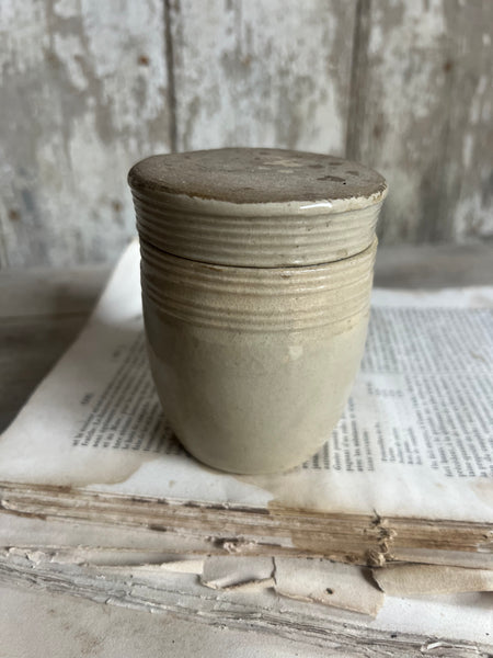 French Lidded Stoneware Jar