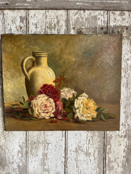 Large Floral Oil Painting 1924