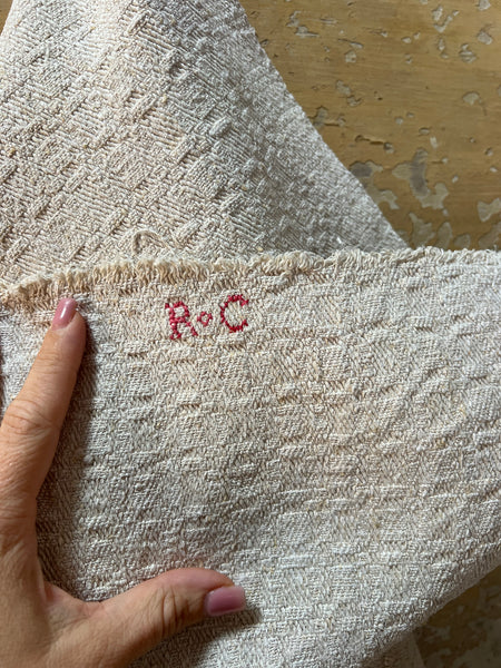 Vintage Textured French Linen