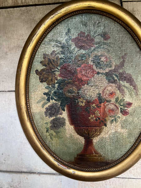 French Antique Framed Floral