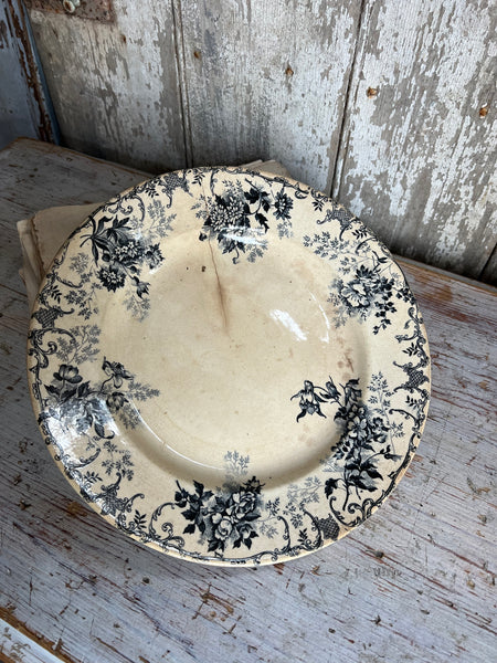 Rustic Floral French Vintage Plate