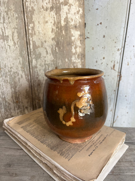 Rustic Glazed Earthenware Pot