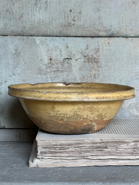 Antique Medium Earthenware Bowl from Provence