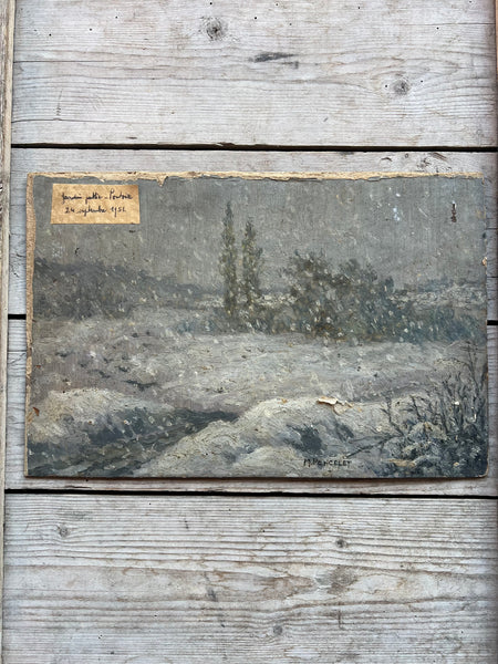 1951 M Poncelet French Landscape Oil Painting