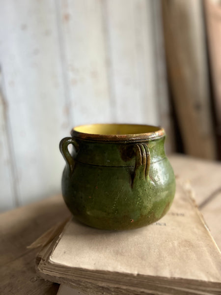 French Green Handled Pot