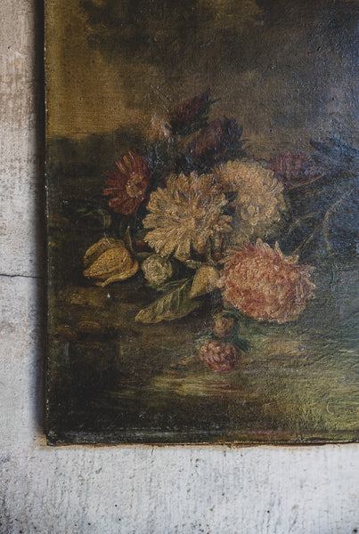 1893 Antique French Oil on Canvas by Clarissa Batisse