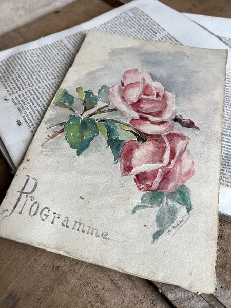 Hand Painted French Programme