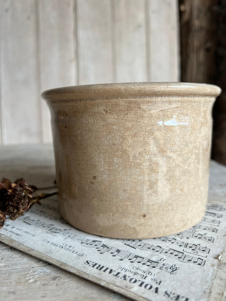 Crazed Antique Confiture Pot