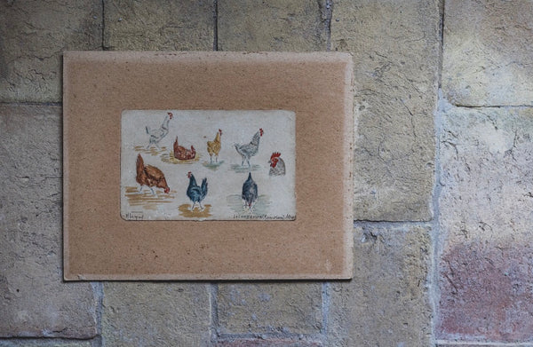 1944 Chicken Painted Sketches