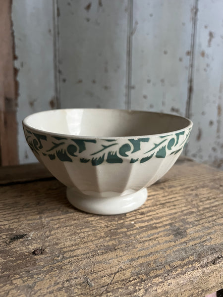 French Floral Stencil Cafe au Lait bowl