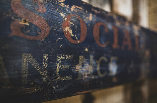 French Antique Head Office Sign