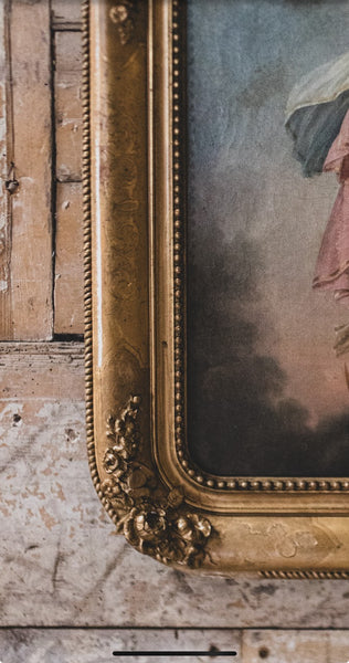Antique French Oil Painting