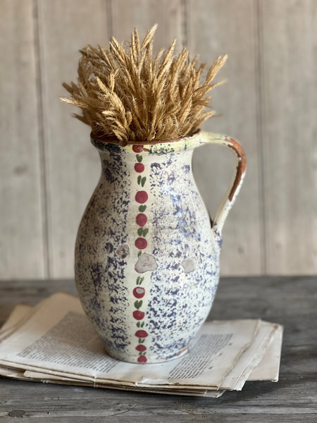 Vintage French Spongeware Pot