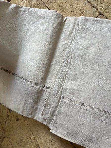 Vintage Thick French Linen Sheet AJ