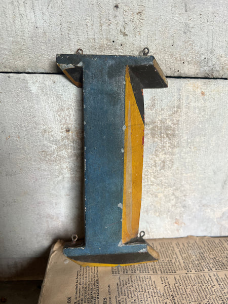 Vintage French Metal Letter