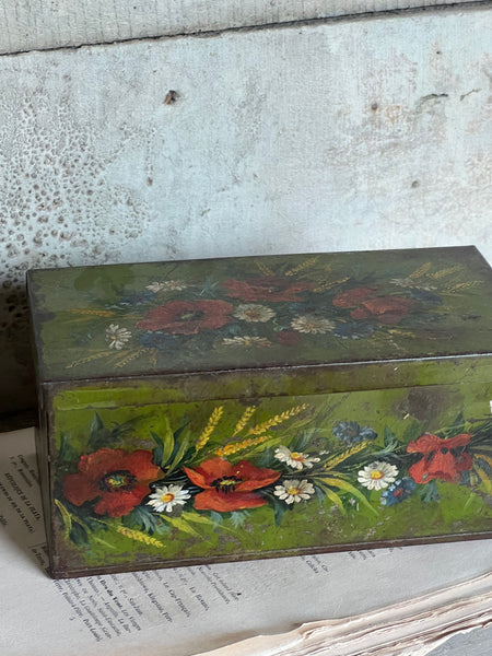 Hand painted Vintage French Tin