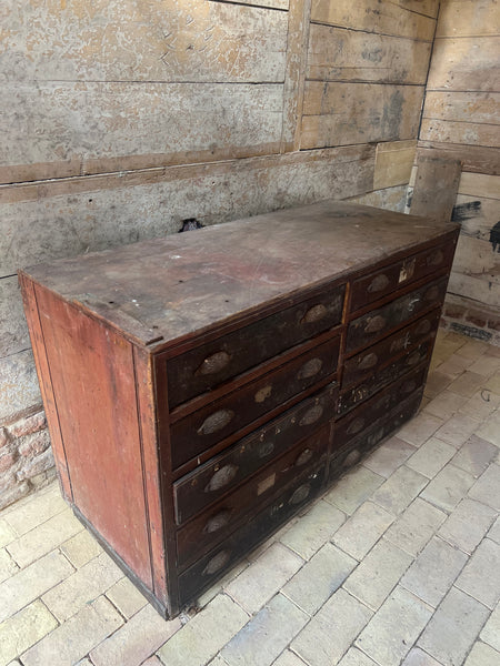 Antique Bank of Drawers