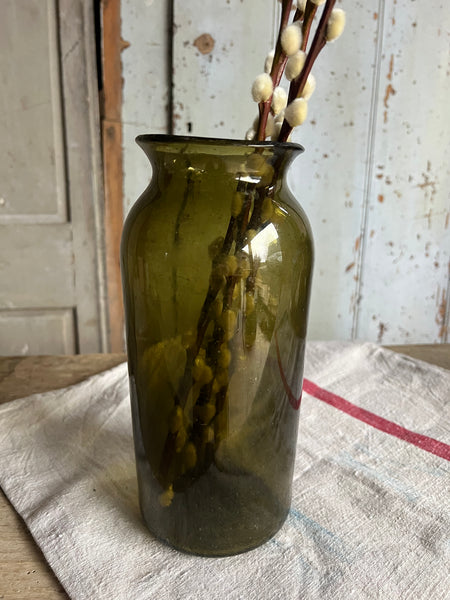Stunning Green French Vintage Truffle Jar