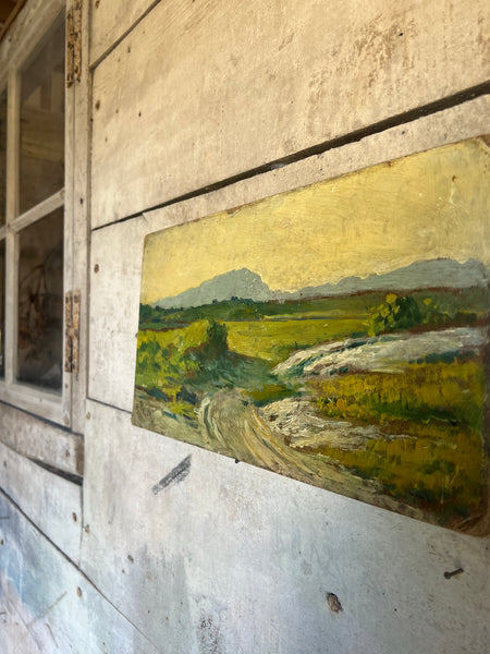 French Landscape Oil on Board