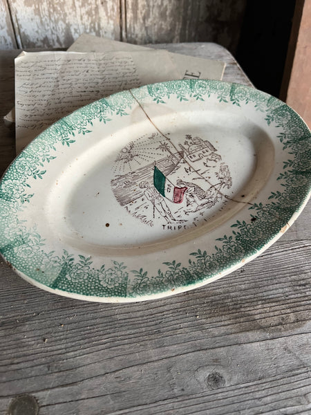 Vintage French Stapled Platter