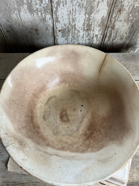 Large Beautifully Crazed French Bowl