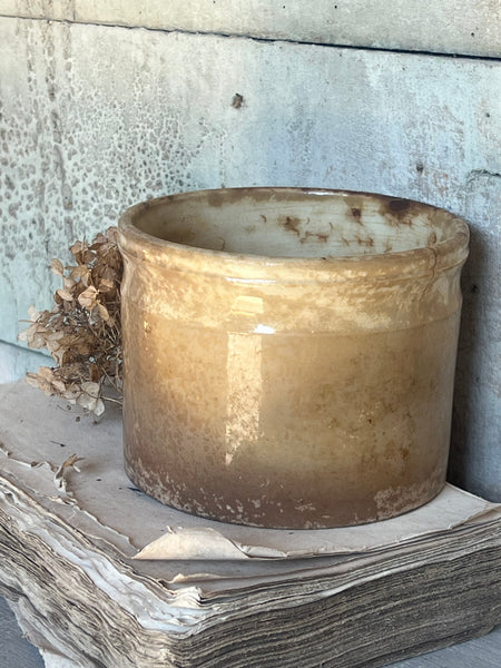 Large French Buttery Antique Pot