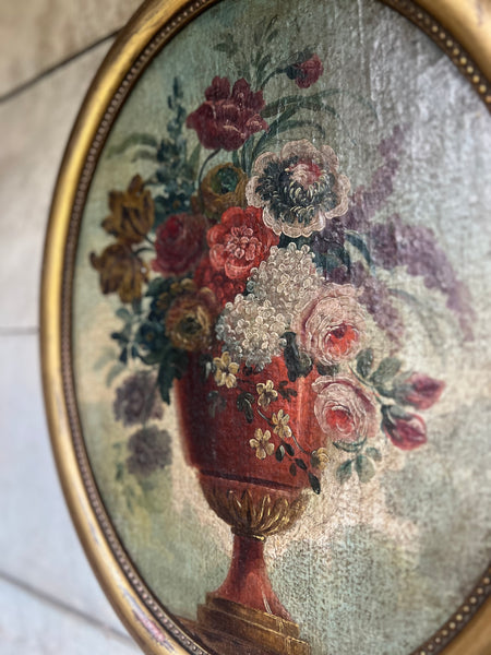 French Antique Framed Floral