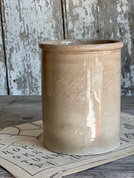 Large Buttery Creil Et Montereau Antique Confiture Pot