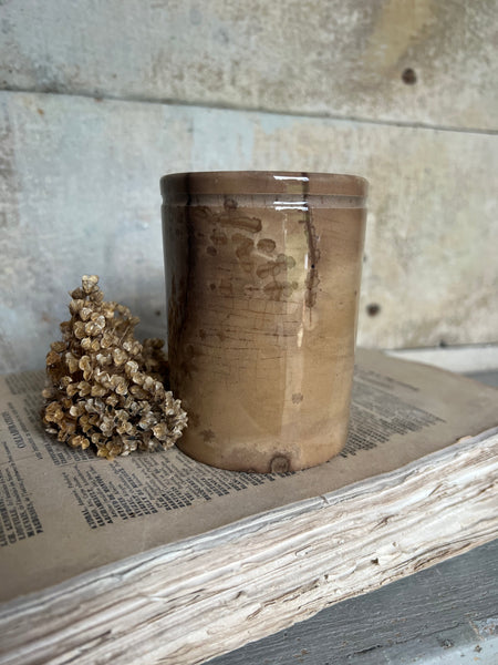 Crazed Antique Confiture Pot