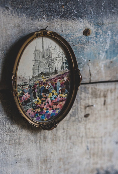 Flower Market of Notre Damn 1922 L Coquet