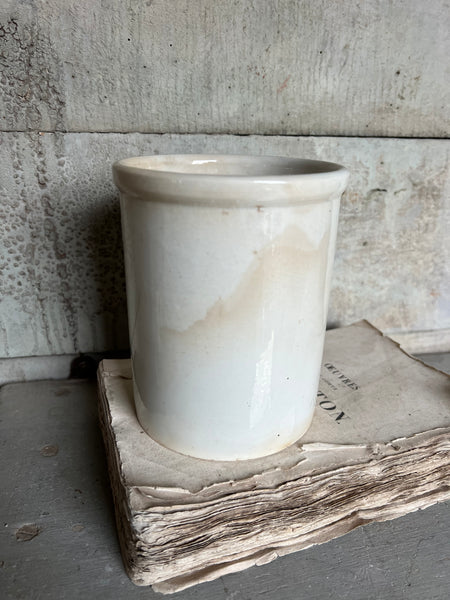 Chunky Buttery Antique Confiture Pot