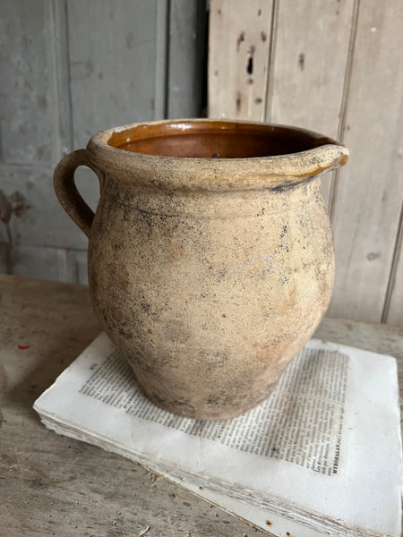 Handled French Earthenware Pot