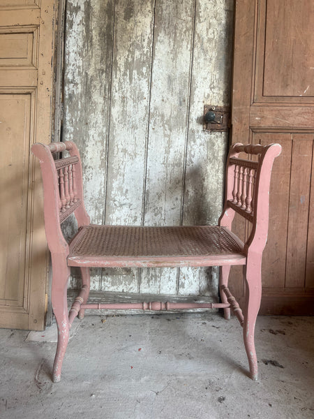 Vintage Chippy Paint Hall Seat
