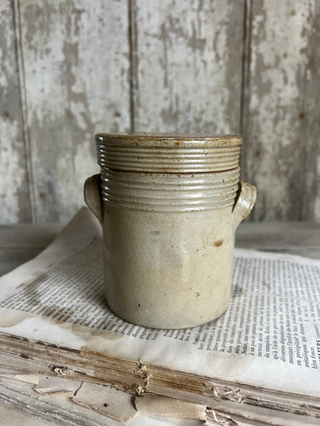 French Lidded Stoneware Jar