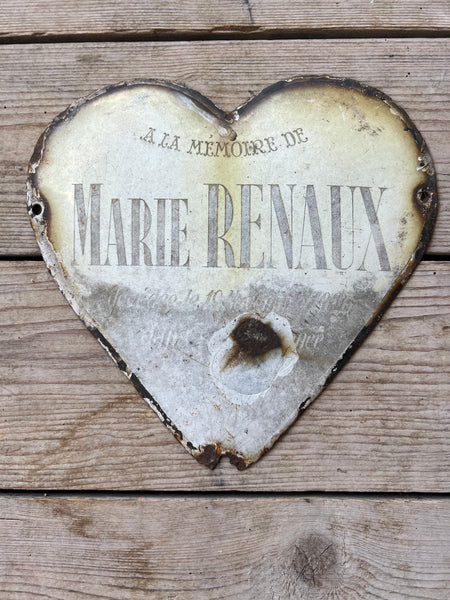 Vintage French Rustic Memorial Heart