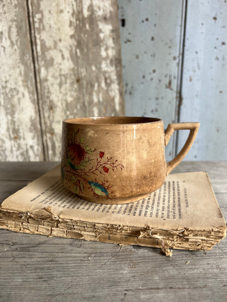 Floral Rustic Crazed Cup