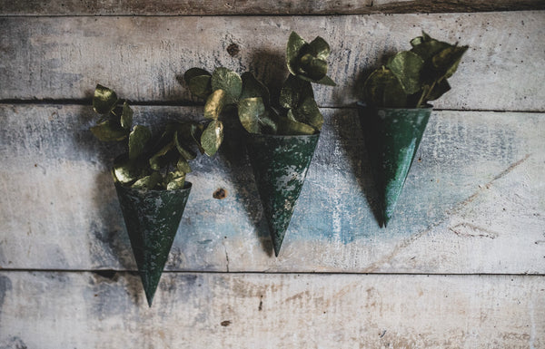 French Vintage Florist Cones