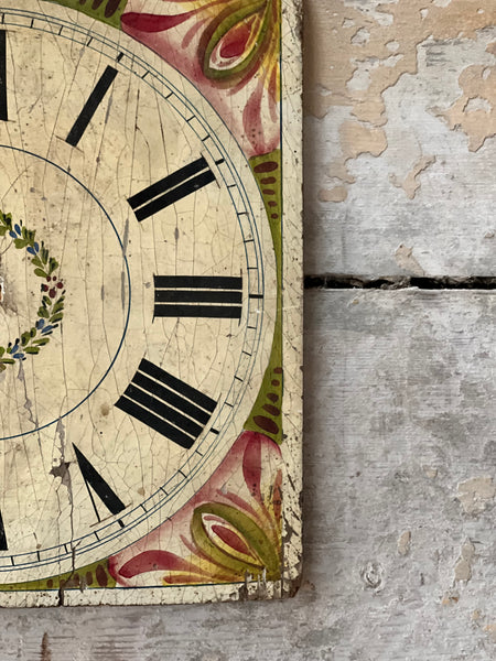 Rustic Vintage Hand Painted Clock Face