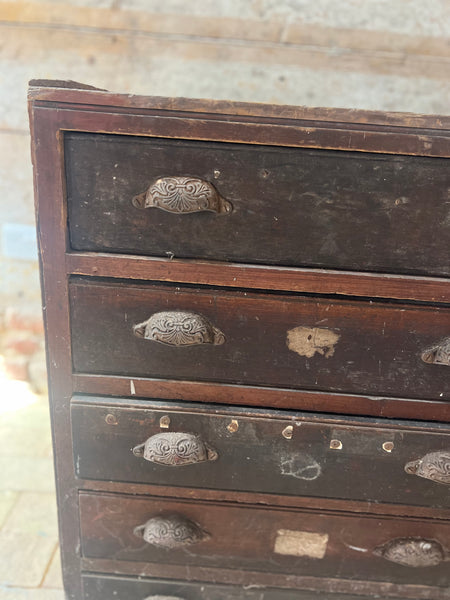 Antique Bank of Drawers