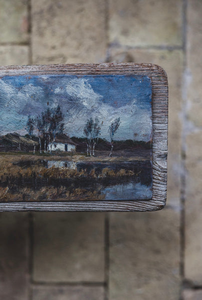 French Landscape Oil Painting on Board