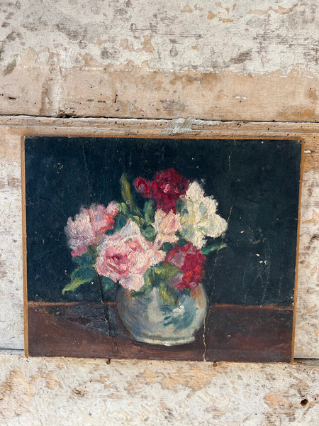 Gorgeous French Vintage Rose Painting