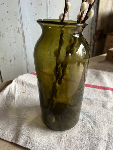Stunning Green French Vintage Truffle Jar